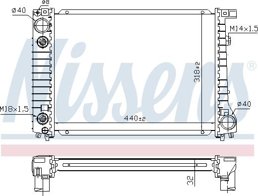 Nissens 60796A - Radiators, Motora dzesēšanas sistēma autodraugiem.lv