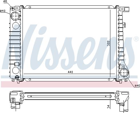 Nissens 60797 - Radiators, Motora dzesēšanas sistēma autodraugiem.lv