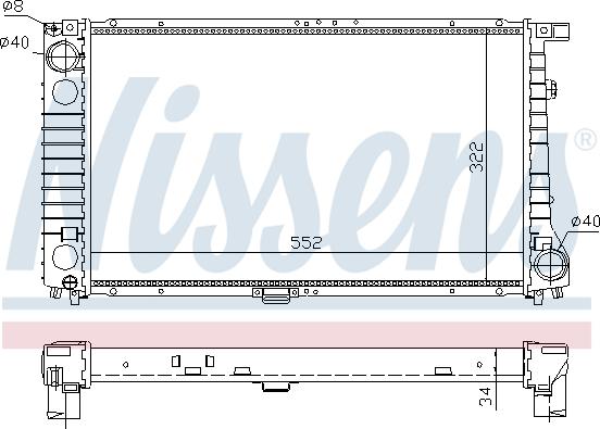 Nissens 60744A - Radiators, Motora dzesēšanas sistēma autodraugiem.lv