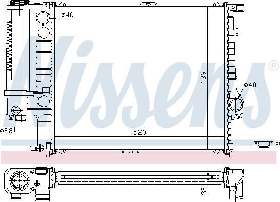 Nissens 60743A - Radiators, Motora dzesēšanas sistēma autodraugiem.lv