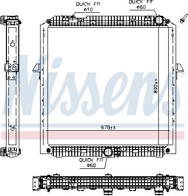 Nissens 607284 - Radiators, Motora dzesēšanas sistēma autodraugiem.lv