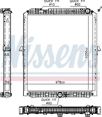 Nissens 607286 - Radiators, Motora dzesēšanas sistēma autodraugiem.lv