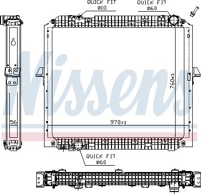 Nissens 607288 - Radiators, Motora dzesēšanas sistēma autodraugiem.lv