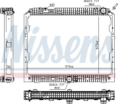 Nissens 607287 - Radiators, Motora dzesēšanas sistēma autodraugiem.lv