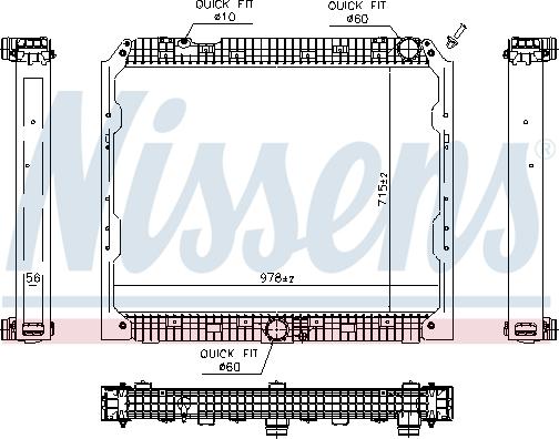 Nissens 607273 - Radiators, Motora dzesēšanas sistēma autodraugiem.lv