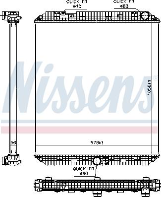 Nissens 607272 - Radiators, Motora dzesēšanas sistēma autodraugiem.lv