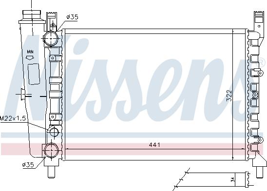 Nissens 61950 - Radiators, Motora dzesēšanas sistēma autodraugiem.lv