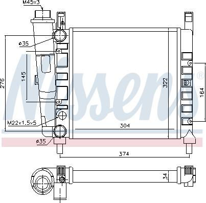 Nissens 61930 - Radiators, Motora dzesēšanas sistēma autodraugiem.lv