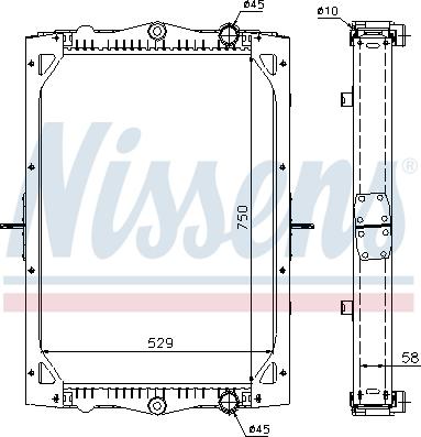 Nissens 61444A - Radiators, Motora dzesēšanas sistēma autodraugiem.lv