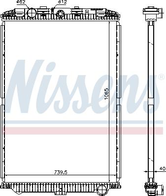 Nissens 614470 - Radiators, Motora dzesēšanas sistēma autodraugiem.lv