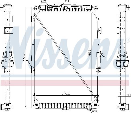 Nissens 61447 - Radiators, Motora dzesēšanas sistēma autodraugiem.lv