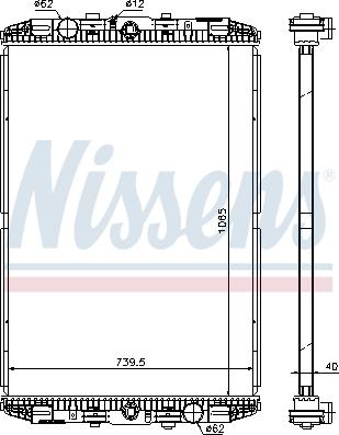 Nissens 614170 - Radiators, Motora dzesēšanas sistēma autodraugiem.lv
