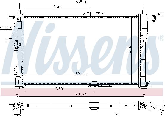 Nissens  61651A - Radiators, Motora dzesēšanas sistēma autodraugiem.lv