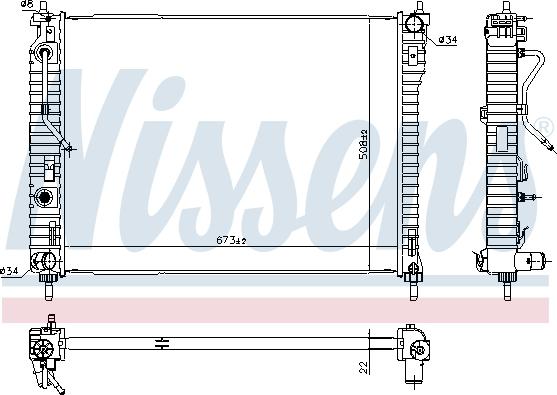 Nissens 61688 - Radiators, Motora dzesēšanas sistēma autodraugiem.lv