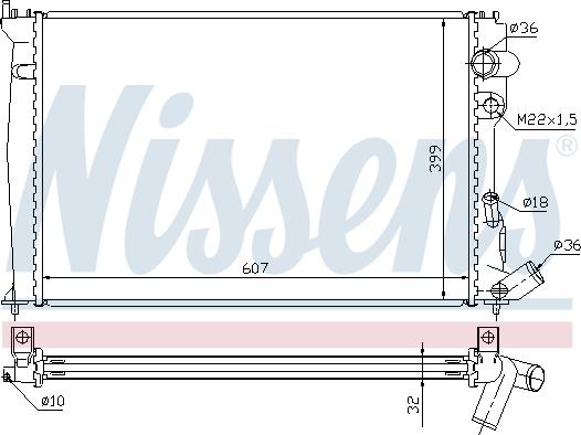 Nissens 61302A - Radiators, Motora dzesēšanas sistēma autodraugiem.lv