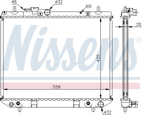 Nissens 61741A - Radiators, Motora dzesēšanas sistēma autodraugiem.lv