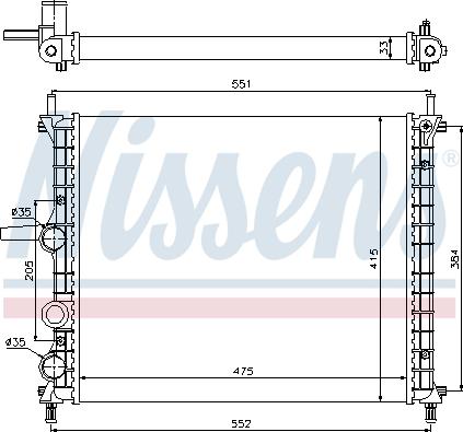 Nissens 617848 - Radiators, Motora dzesēšanas sistēma autodraugiem.lv