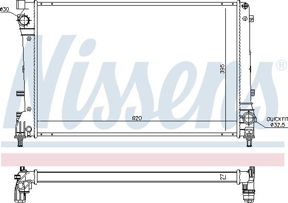 Nissens 617863 - Radiators, Motora dzesēšanas sistēma autodraugiem.lv