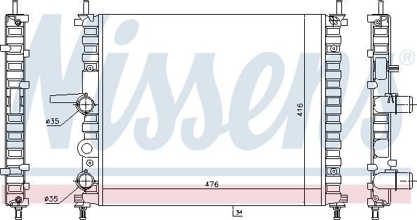 Nissens 617878 - Radiators, Motora dzesēšanas sistēma autodraugiem.lv