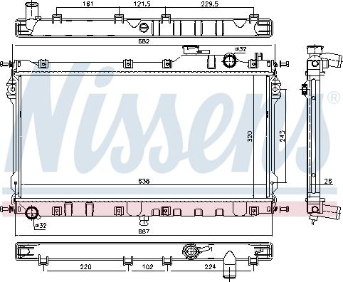 Nissens 68559 - Radiators, Motora dzesēšanas sistēma autodraugiem.lv