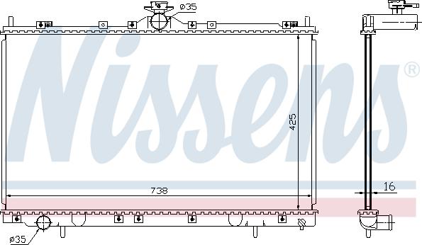 Nissens 68182 - Radiators, Motora dzesēšanas sistēma autodraugiem.lv