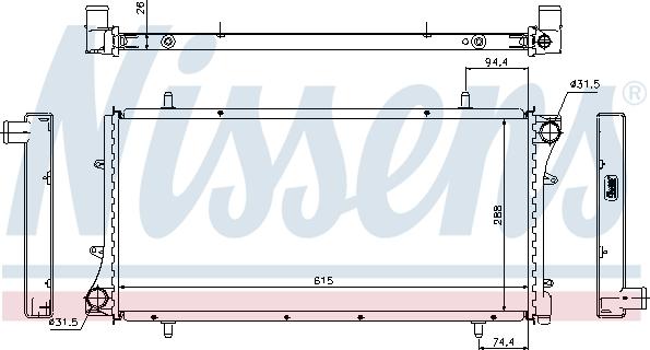 Nissens 68220 - Radiators, Motora dzesēšanas sistēma autodraugiem.lv