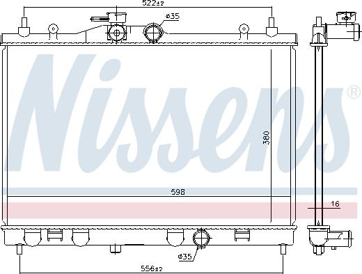 Nissens 68741 - Radiators, Motora dzesēšanas sistēma autodraugiem.lv