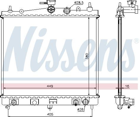 Nissens 68700A - Radiators, Motora dzesēšanas sistēma autodraugiem.lv