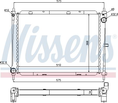 Nissens 68729 - Radiators, Motora dzesēšanas sistēma autodraugiem.lv