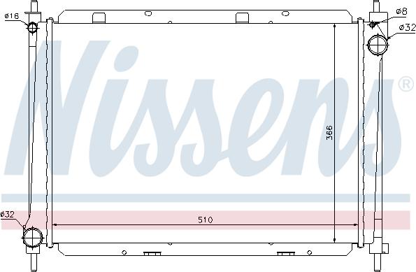 Nissens 68722 - Radiators, Motora dzesēšanas sistēma autodraugiem.lv