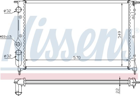 Nissens 692857 - Radiators, Motora dzesēšanas sistēma autodraugiem.lv