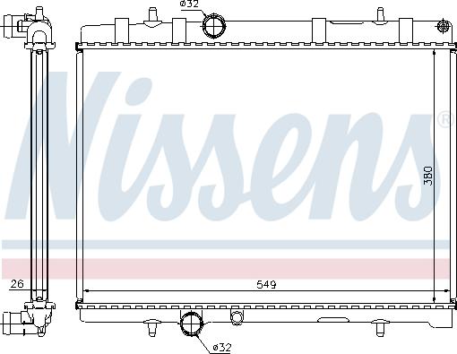 Nissens 63605A - Radiators, Motora dzesēšanas sistēma autodraugiem.lv