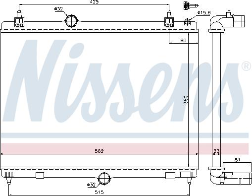 Nissens 636008 - Radiators, Motora dzesēšanas sistēma autodraugiem.lv