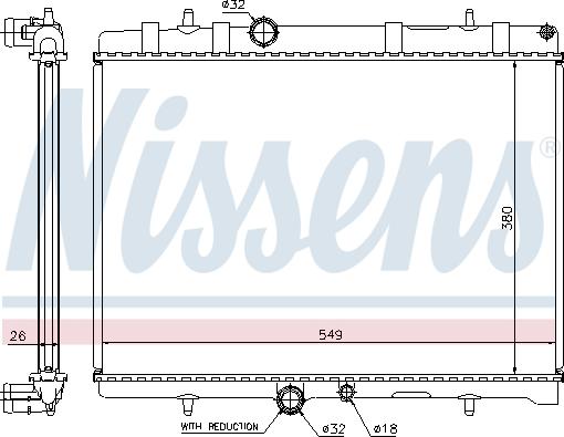 Nissens 63607A - Radiators, Motora dzesēšanas sistēma autodraugiem.lv