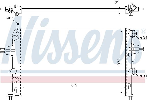 Nissens 693336 - Radiators, Motora dzesēšanas sistēma autodraugiem.lv