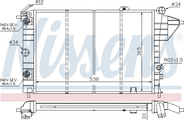 Nissens 630551 - Radiators, Motora dzesēšanas sistēma autodraugiem.lv