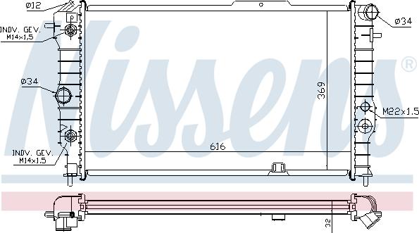 Nissens 696107 - Radiators, Motora dzesēšanas sistēma autodraugiem.lv