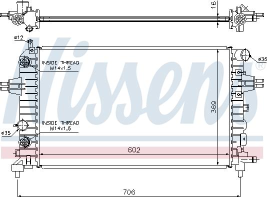 Nissens 699250 - Radiators, Motora dzesēšanas sistēma autodraugiem.lv