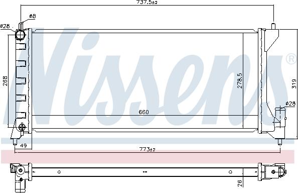 Nissens 630749 - Radiators, Motora dzesēšanas sistēma autodraugiem.lv