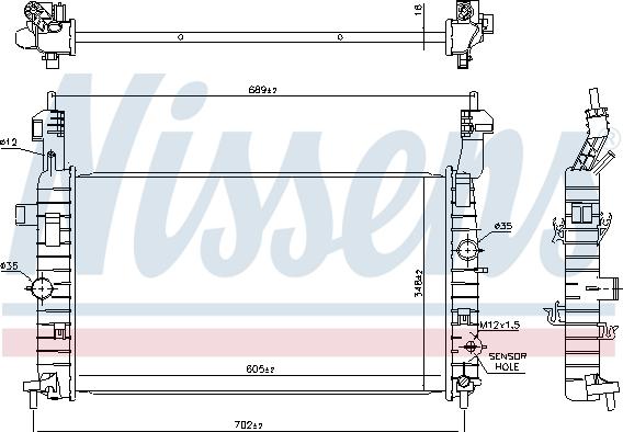 Nissens 630748 - Radiators, Motora dzesēšanas sistēma autodraugiem.lv