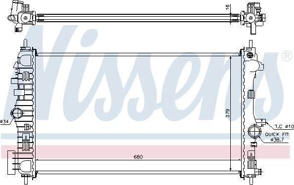 Nissens 630718 - Radiators, Motora dzesēšanas sistēma autodraugiem.lv