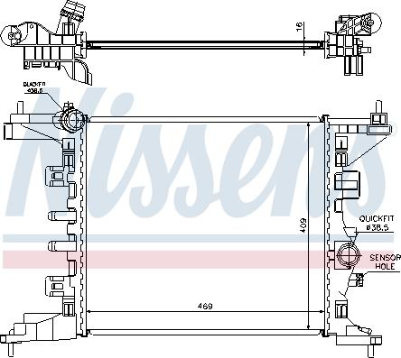 Nissens 630734 - Radiators, Motora dzesēšanas sistēma autodraugiem.lv