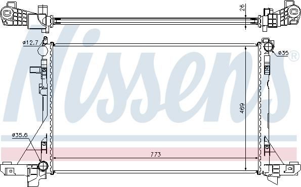 Nissens 630733 - Radiators, Motora dzesēšanas sistēma autodraugiem.lv