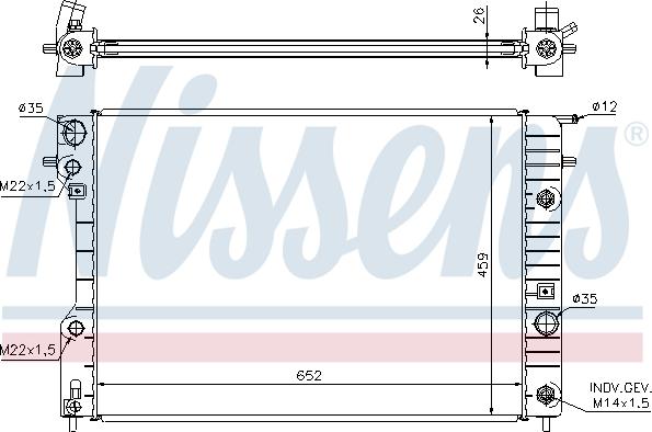 Nissens 63072A - Radiators, Motora dzesēšanas sistēma autodraugiem.lv