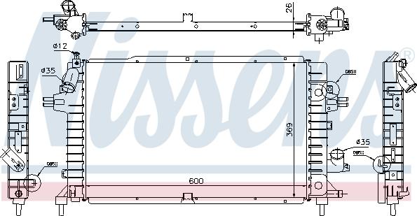 Nissens 63112A - Radiators, Motora dzesēšanas sistēma autodraugiem.lv