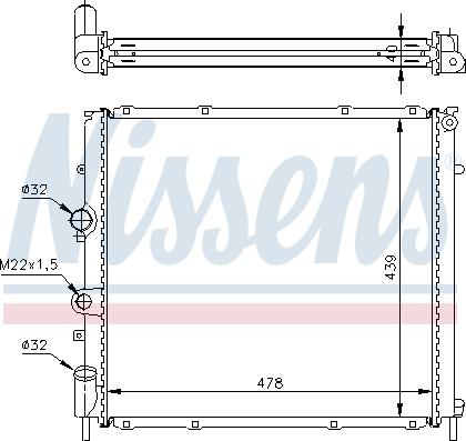 Nissens 63854A - Radiators, Motora dzesēšanas sistēma autodraugiem.lv