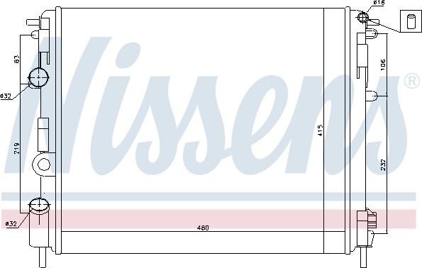 Nissens 695225 - Radiators, Motora dzesēšanas sistēma autodraugiem.lv