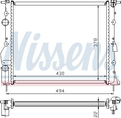 Nissens 693325 - Radiators, Motora dzesēšanas sistēma autodraugiem.lv