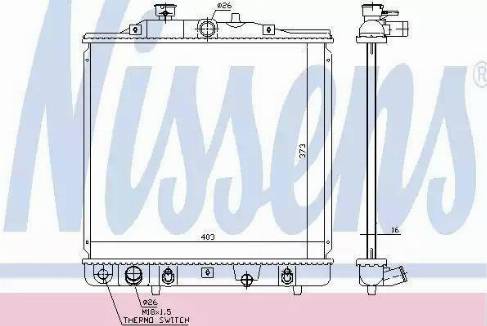 Nissens 63340A - Radiators, Motora dzesēšanas sistēma autodraugiem.lv