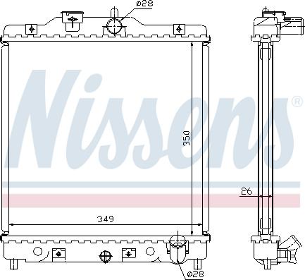 Nissens 63310A - Radiators, Motora dzesēšanas sistēma autodraugiem.lv